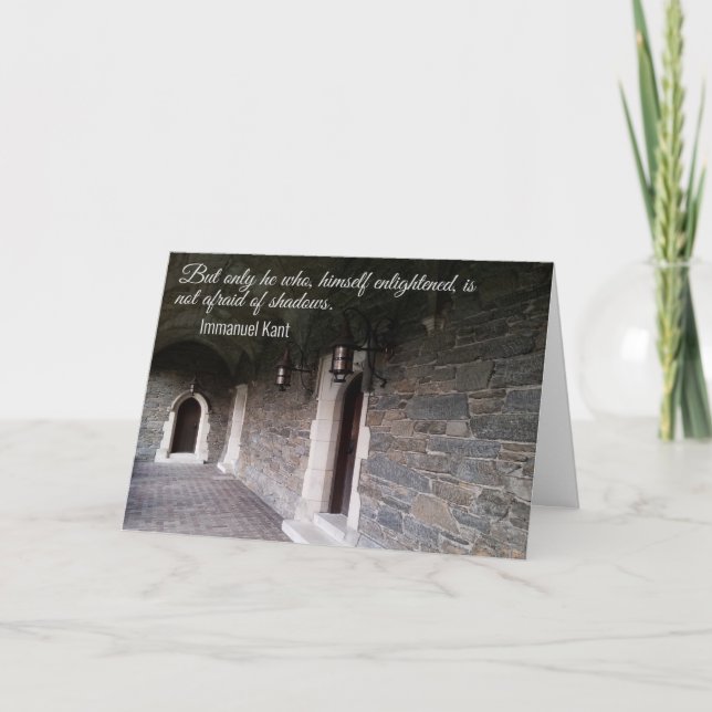 Tarjeta La cita de Kant cierra el miedo a las sombras en e (Anverso)