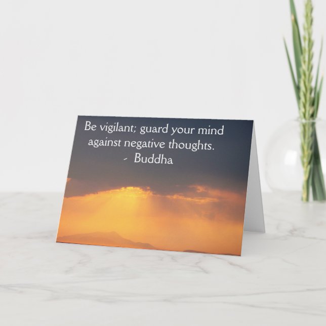 Tarjeta La cita de la sabiduría de Buda inspiradora motiva (Anverso)
