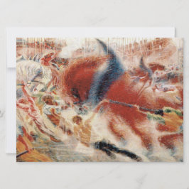 Tarjeta La ciudad se levanta (por Umberto Boccioni)