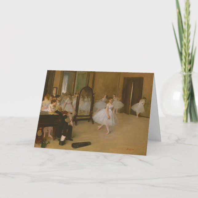 Tarjeta La clase bailarina | Edgar Degas (Anverso)