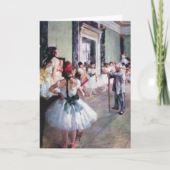 Tarjeta La clase de danza de Edgar Degas, el arte de los b (Anverso)