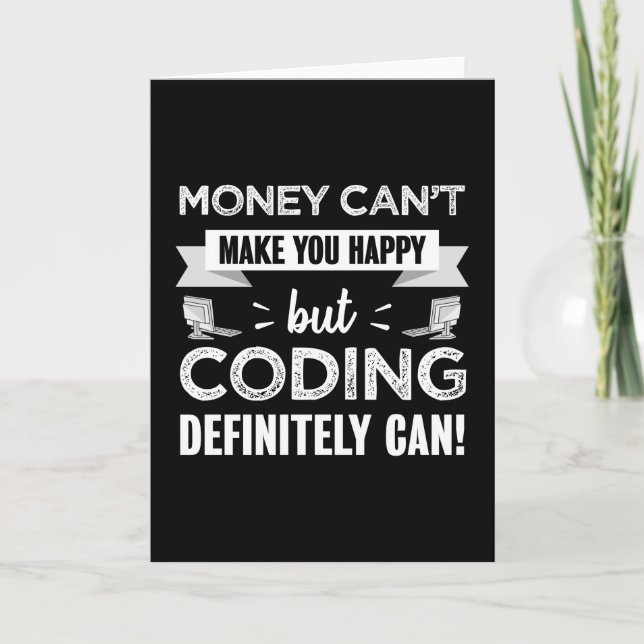 Tarjeta La codificación te hace feliz regalo de codificado (Anverso)