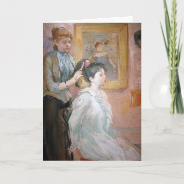 Tarjeta La Coiffure | Berthe Morisot (Anverso)