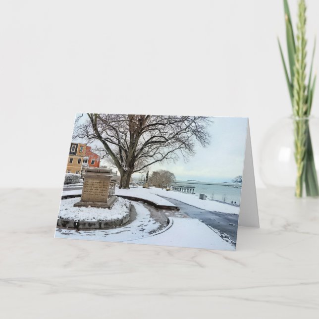 Tarjeta La colina de Snowy Cole Plymouth MA (Anverso)