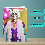 Tarjeta La colorida y antigua Reina Funny Cumpleaños Gay<br><div class="desc">Esta graciosa tarjeta de cumpleaños gay es específicamente para tu marica favorita. Asegúrate de que su cumpleaños LGBTQ sea tan gay como ellos, con esta carta inspirada por la colorida monarca misma. Tanto fuera como dentro, hemos escrito el mensaje correcto para hablar al momento; pero en funda necesita algo personal,...</div>