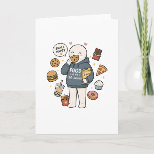 Tarjeta La Comida Es Mi Lenguaje Del Amor Chistoso Meme De