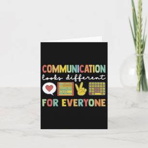 Tarjeta La Comunicación Parece Diferente Para El Autismo D