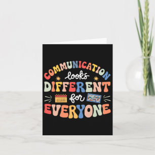 Tarjeta La Comunicación Parece Diferente Para El Autismo D