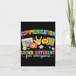 Tarjeta La comunicación se ve diferente para todos el auti