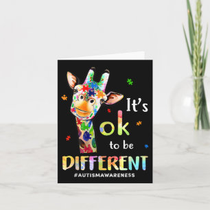 Tarjeta La Conciencia Del Autismo Cuesta A La Girafa Anima