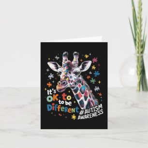 Tarjeta La Conciencia Del Autismo Cuesta A La Girafa Anima