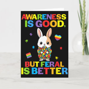 Tarjeta La conciencia es buena pero salvaje es mejor Bunny