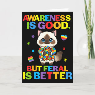Tarjeta La conciencia es buena pero salvaje es mejor Gato