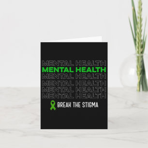 Tarjeta La Conciencia Sobre La Salud Mental Rompe La Cinta