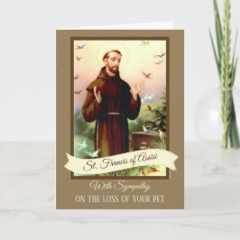 Tarjeta La condolencia acaricia St Francis de Assisi