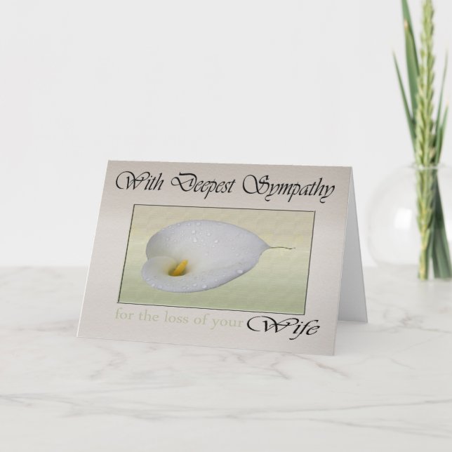 Tarjeta La condolencia más profunda para la pérdida de (Anverso)