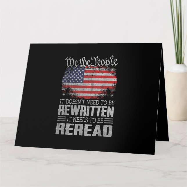 Tarjeta La Constitución de la Bandera de Estados Unidos ne (Anverso)