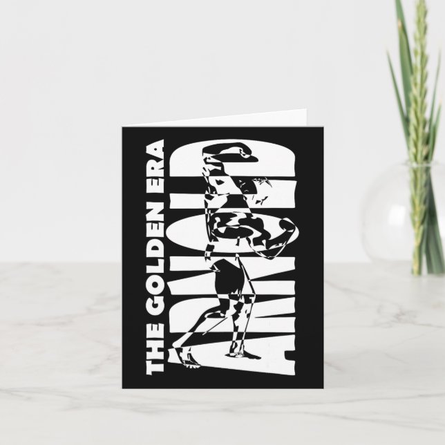 Tarjeta La construcción del Bodybuilding en la época dorad (Anverso)