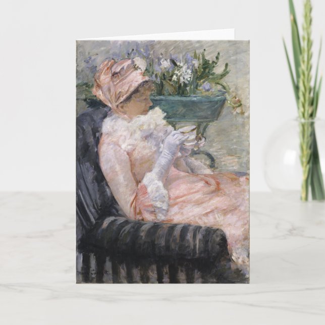 Tarjeta La Copa del Té | Mary Cassatt (Anverso)