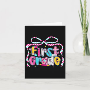 Tarjeta La Coqueta De Primer Grado Preppy Groovy Se Vuelve
