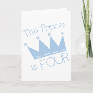 Tarjeta La Corona del Príncipe 4ª camisetas de cumpleaños 