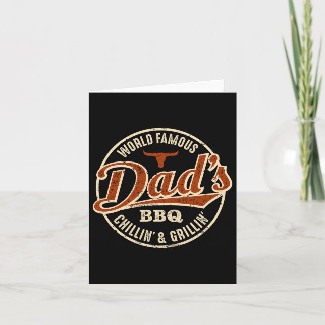 Tarjeta La cosecha de bbq de papá (Anverso)