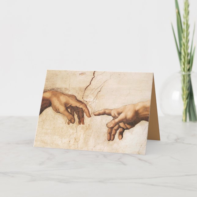 Tarjeta La creación de Adán (Anverso)