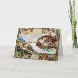 Tarjeta La creación de Adán | Miguel Ángel |