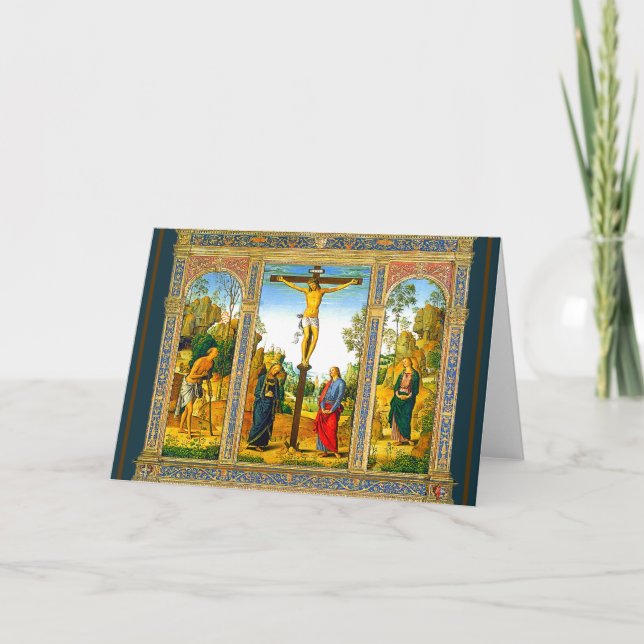 Tarjeta La crucifixión de Cristo (Anverso)
