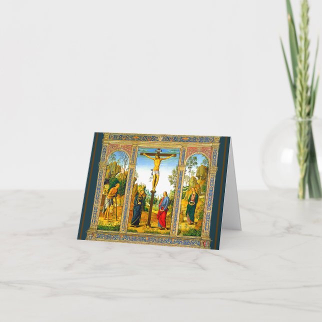 Tarjeta La crucifixión de Cristo (Anverso)