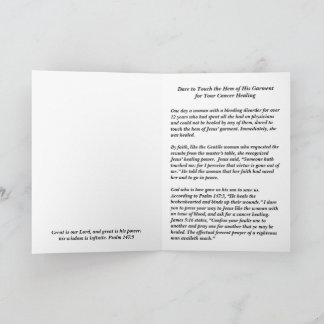 Tarjeta La curación de su cáncer es un toque lejano