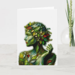 Tarjeta La Dama Verde - Fondo Blanco