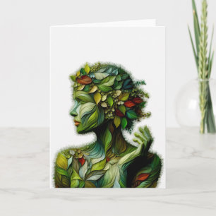 Tarjeta La Dama Verde - Fondo Blanco