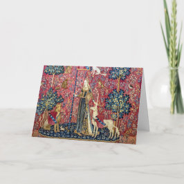 Tarjeta La dama y el unicornio, tocan
