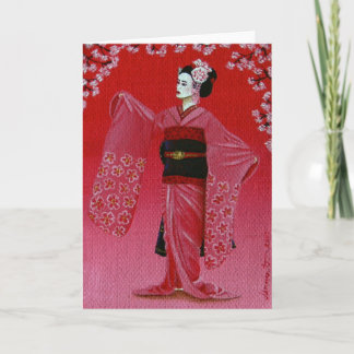 Tarjeta "La danza de la flor de cerezo" (Miyako Odori)