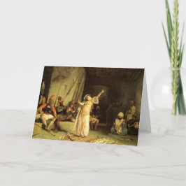 Tarjeta "La danza del Almeh", por Jean León Gerome