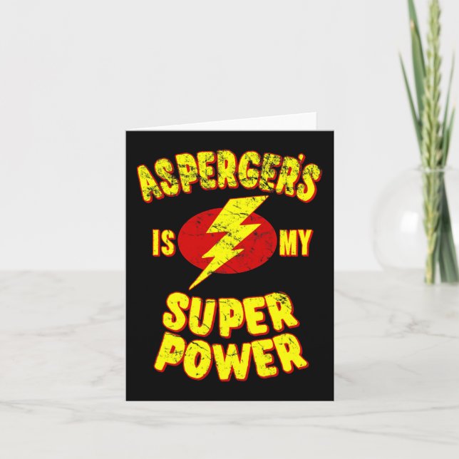 Tarjeta La de Asperger es mi superpotencia (Anverso)