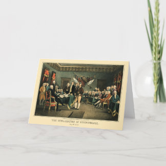 Tarjeta La Declaración de Independencia, 1850, restaurada