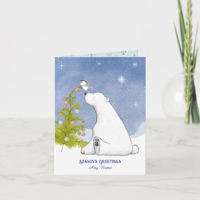 Tarjeta La Decoración De Los Navidades De Árbol (Anverso)