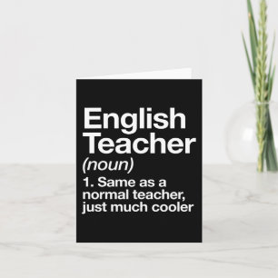 Tarjeta La definición de profesor de inglés se vuelve dive