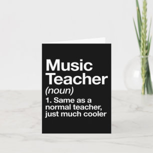 Tarjeta La definición del profesor de música se divertía d