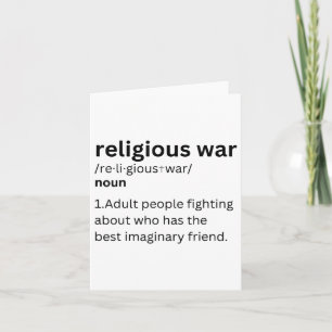 Tarjeta La definición religiosa de guerra de los adultos q