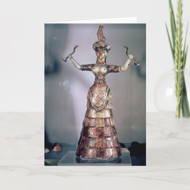 Tarjeta La diosa de las serpientes (Anverso)