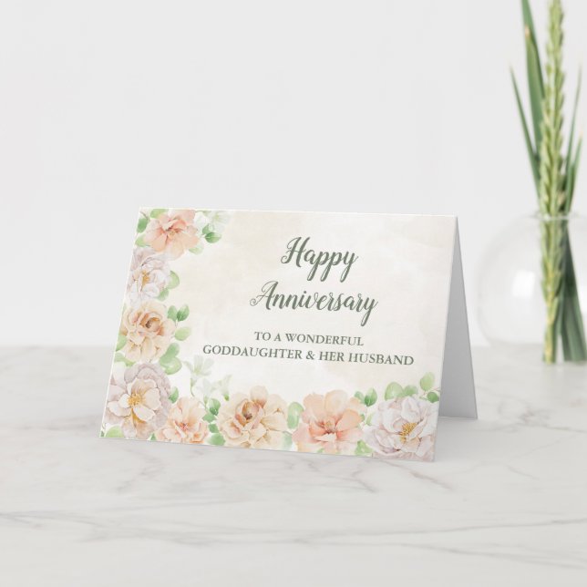 Tarjeta La diosa de primavera, su aniversario Boda (Anverso)