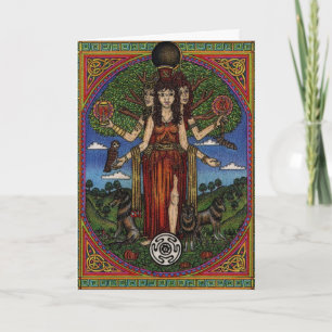 Tarjeta la diosa hecate (imagen y sinbols) 001 t, regalo