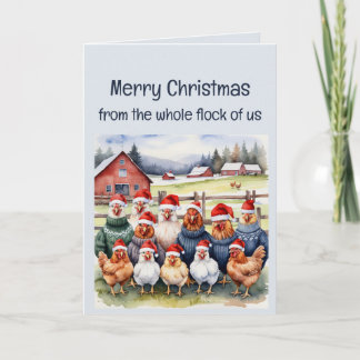 Tarjeta La divertida bandada de Navidades del grupo de pol