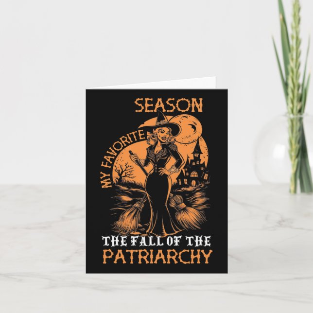 Tarjeta La divertida bruja feminista, mi bruja favorita de (Anverso)