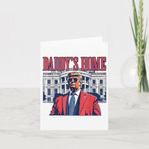 Tarjeta La divertida casa de Daddys Trump Pink 2024 lleva