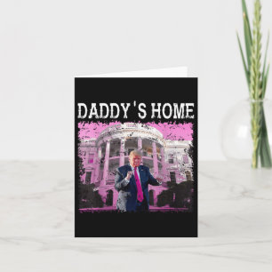 Tarjeta La divertida casa de Trump Pink Daddys, Trump 2024