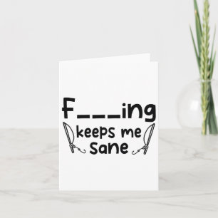 Tarjeta La divertida pesca sarcástica me mantiene sano 1